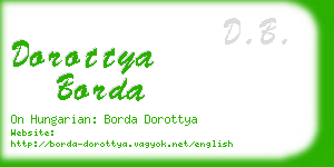 dorottya borda business card